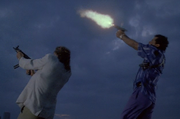 Crockett and Tubbs shoot down Borbon's plane