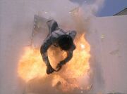 The explosion that injured Robinson