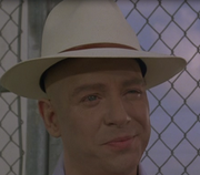 Hackman after being pardoned, his head shaved in preparation for his electrocution