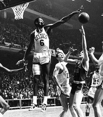 bill russell signed basketball