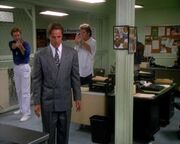 Crockett handing himself in to his old squad after his actions as Burnett.