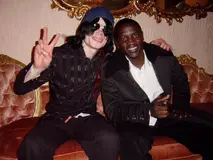 Jackson and Akon at the Palms Recording Studio (2008)