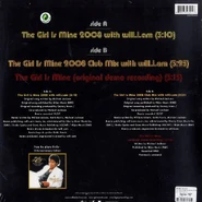 "The Girl is Mine 2008" vinyl back cover[3]