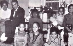 The Jackson family inside of the house.