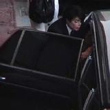 Michael Jackson leaving the set of Men in Black II (2002)