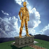 Original, golden statue cover