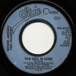 Michael Jackson & Paul McCartney 'The Girl Is Mine' Single