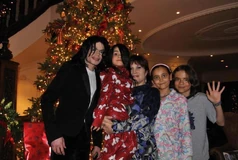 Paris Jackson with Prince, Bigi and Michael (Christmas, 2008)