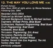 Info on "The Way You Love Me" (The Ultimate Collection booklet)[4]