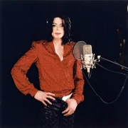 Jackson in the studio recording "" (2001)