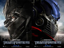 Transformers movie poster megatron optimus prime