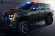 Crankcase, Crowbar And Hatchet As 2011 Chevy Suburban police van