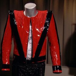 Michael jackson red leather jacket costume hot sale