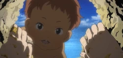 Hana's son at the beach