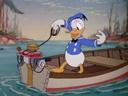 Donald starting outboard motor