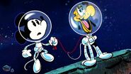 Mickey pluto in space