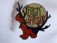 Pluto trick or treat pin