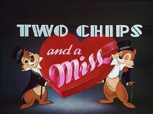 ディズニー セル画 チップ＆デールTwo Chips 取り付き ＆ A Miss