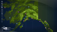 The map of Alaska in Microsoft Flight