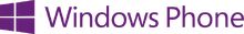 Windows Phone 8 logo and wordmark (purple)