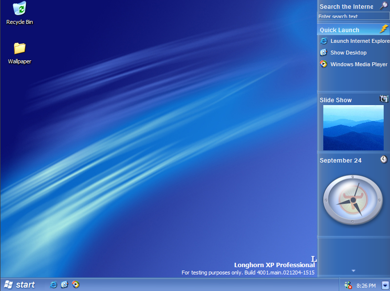 Windows longhorn картинки