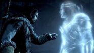 Talion conversing with Celebrimbor