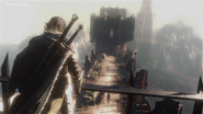 Talion standing on the Black Gate.