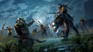 Talion riding Caragor