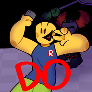 The "DO" poster featuring Tricky. (Drawn by N0rmanMinecraft)
