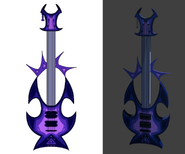 The guitar's drawing concept and the model.