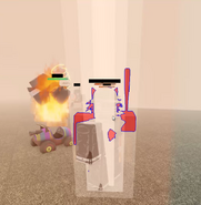 Herobrine's lightning strike.
