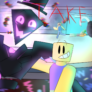 The "TAKE" featuring Mal E. Serpentine. (Drawn by ColorlessTophat).