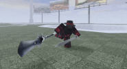 A player running with the item.