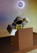 A mysterious figure inside the Church.