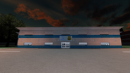 Full front view of the Police Station.