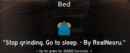 Bed's old price.