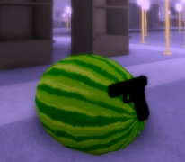 Melon with a Glock