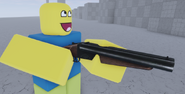 A closer look at fren's shotgun.