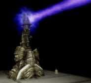 The Statue summoning a Stonetroid.