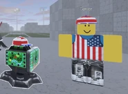 Patriotic Sentry and Basic Noob.