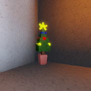 A random christmas tree in the church, for some reason.