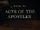Book VI: Acts of the Apostles