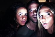 BTS Dylan Bruce, Arielle Kebbel and Parisa Fitz-Henley