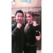 BTS Arielle Kebbel fight prep