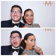 Parisa Fitz-Henley and Yong Kim at Golden Globes