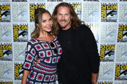 07-22-17 San Diego Comic Con Arielle Kebbel and Jason Lewis Press Room