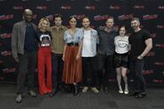 10-10-18 New York Comic Con Peter Mensah, Arielle Kebbel, François Arnaud, Parisa Fitz-Henley, Dylan Bruce, Jason Lewis, Nicole Snyder, and Eric Charmelo