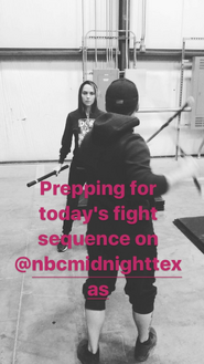 BTS Arielle Kebbel Fight Prep Sequence