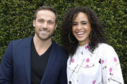 NBCUniversal Summer Press Day Dylan Bruce and Parisa Fitz-Henley