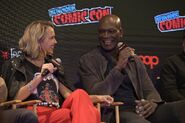 10-10-18 New York Comic Con Arielle Kebbel and Peter Mensah